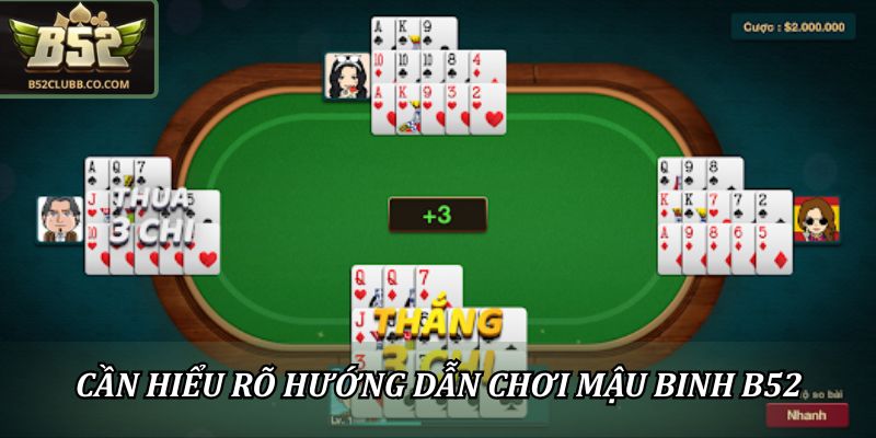 Hướng Dẫn Chơi Mậu Binh B52Club Cho Người Mới Bắt Đầu Tham Gia 1 Hiểu rõ hướng dẫn chơi mậu binh B52Club mới có thể nhận thưởng